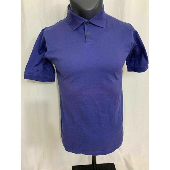 tricots st raphael Mens Solid Purple Short Sleeve Polo Top Shirt Small - Picture 1 of 5